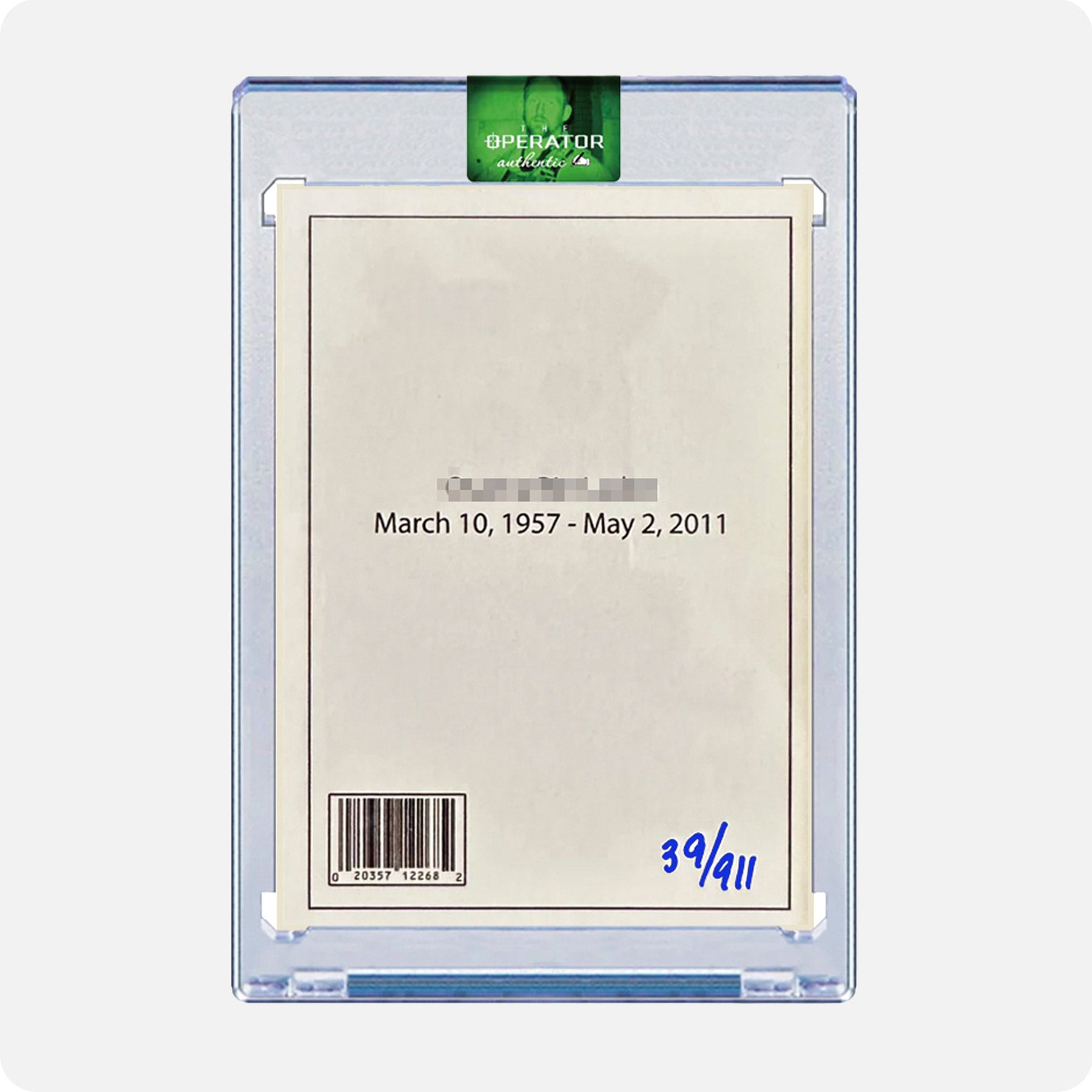 Robert O’Neill Signed Limited Edition /911 “ROT IN HELL” New York Daily News Cover Trading Card (SENSITIVE PARTS OF IMAGE HAVE BEEN TEMPORARILY BLURRED OUT)