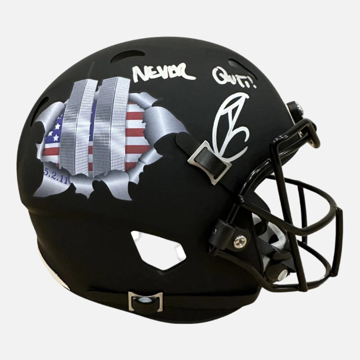Robert O'Neill Signed "Twin Towers" Tribute Mini Helmet