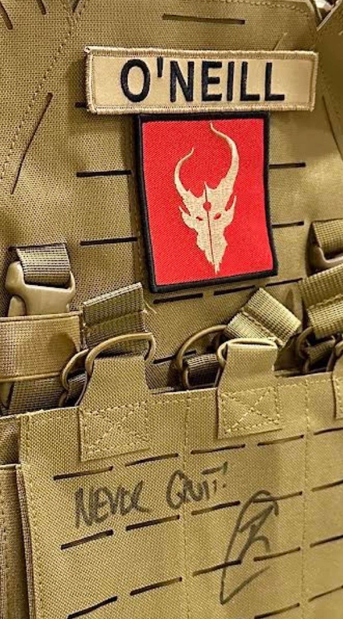 Robert O’Neill Signed Desert Tan Tactical Armor Carrier Vest