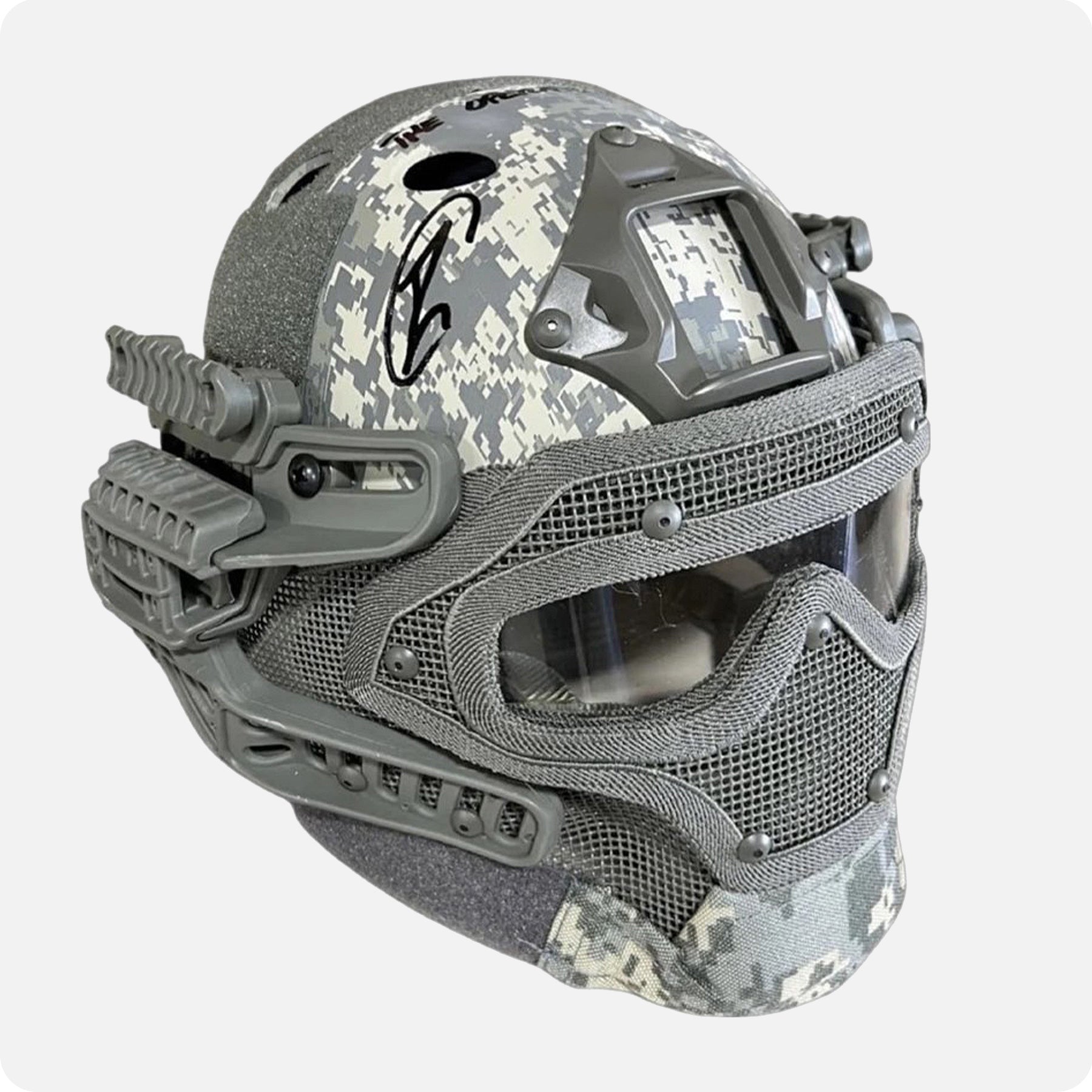 desert storm motorcycle helmet Vega Edge DX - Dull Metric Buckle meeting European Standards RAF Desert Storm Pattern Sand