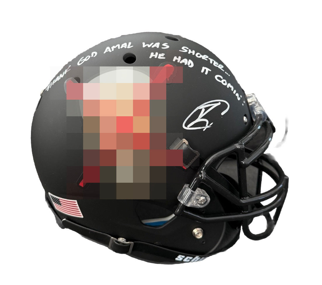 Robert O'Neill Signed 1/1 "OBL" Full Size Helmet w/Extensive Inscription (SENSITIVE PARTS OF IMAGE HAVE BEEN TEMPORARILY BLURRED OUT)