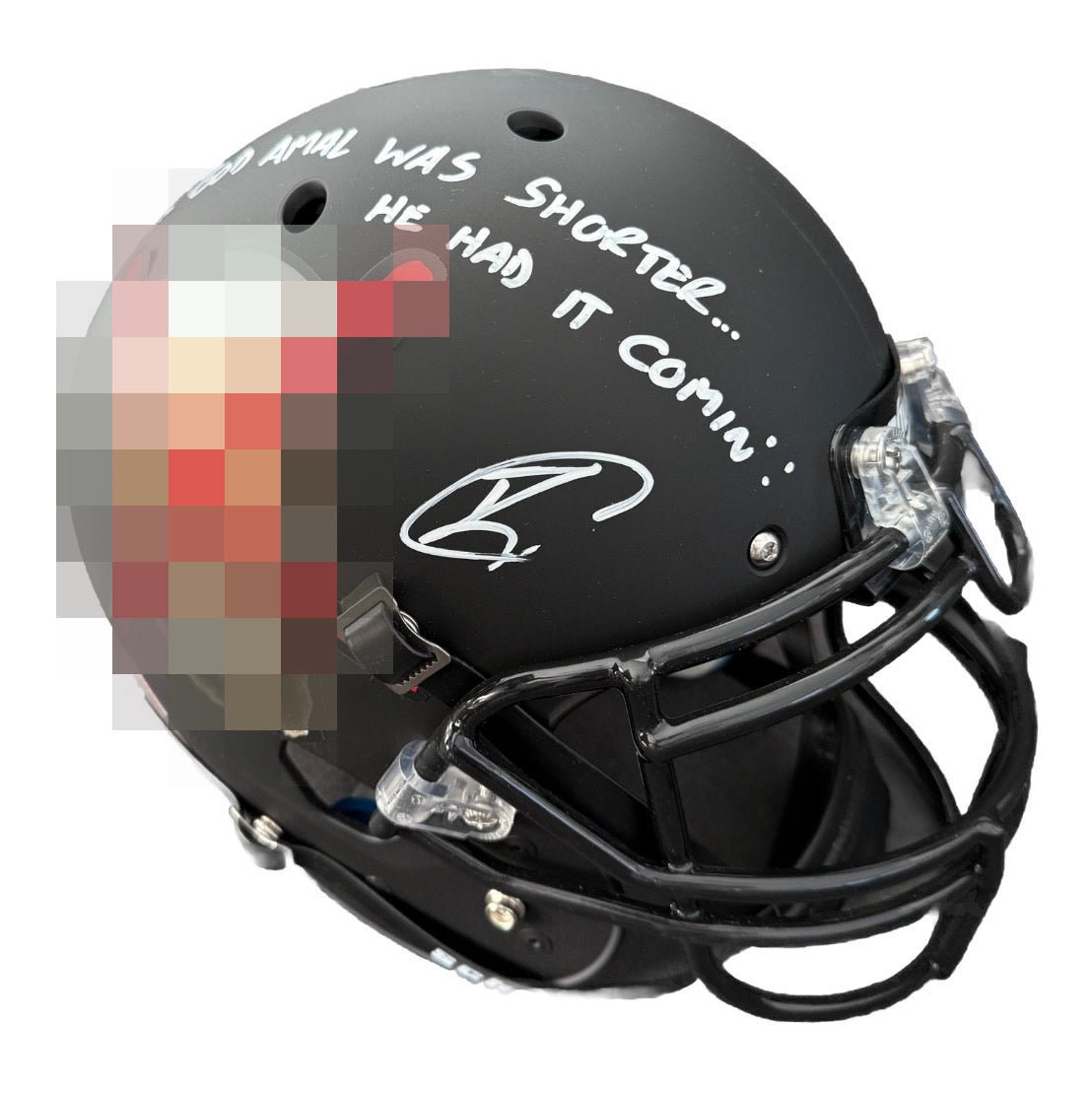 Robert O'Neill Signed 1/1 "OBL" Full Size Helmet w/Extensive Inscription (SENSITIVE PARTS OF IMAGE HAVE BEEN TEMPORARILY BLURRED OUT)