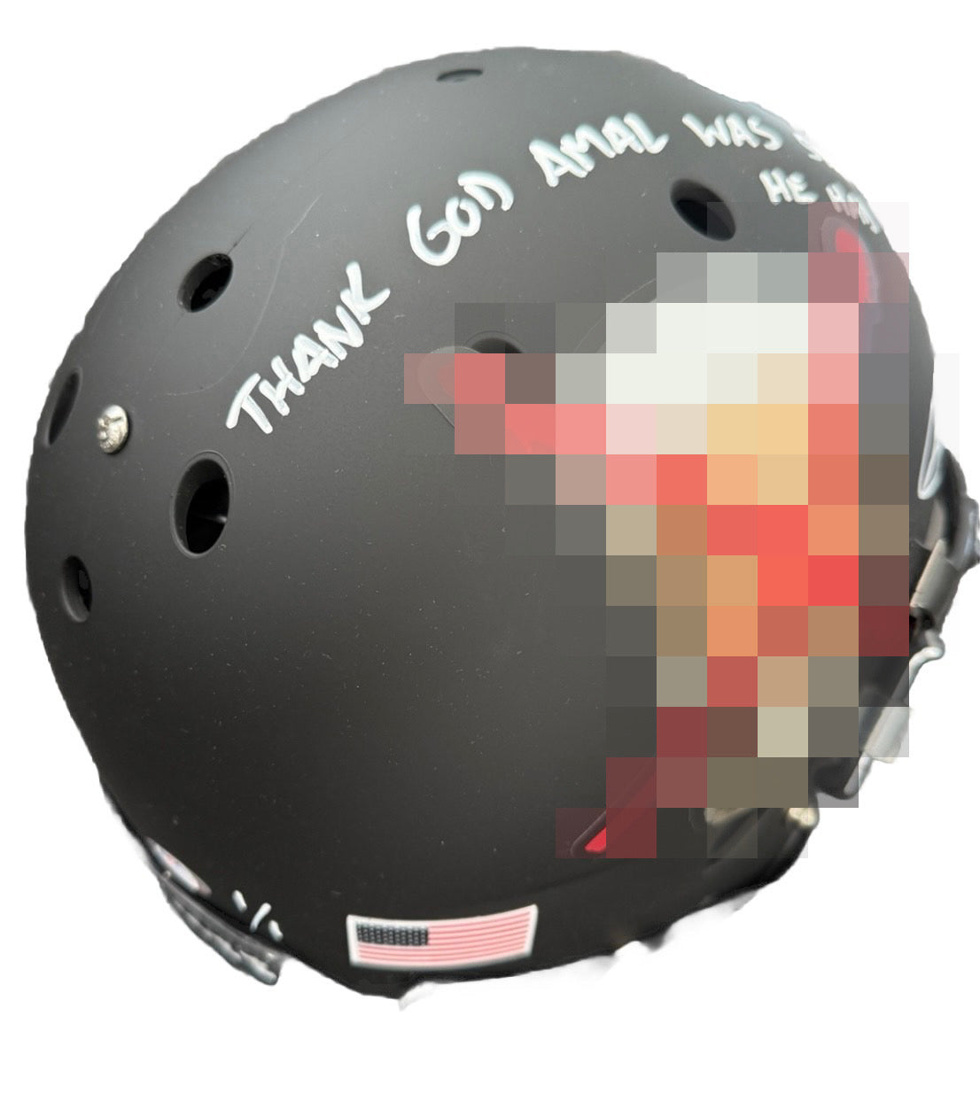 Robert O'Neill Signed 1/1 "OBL" Full Size Helmet w/Extensive Inscription (SENSITIVE PARTS OF IMAGE HAVE BEEN TEMPORARILY BLURRED OUT)