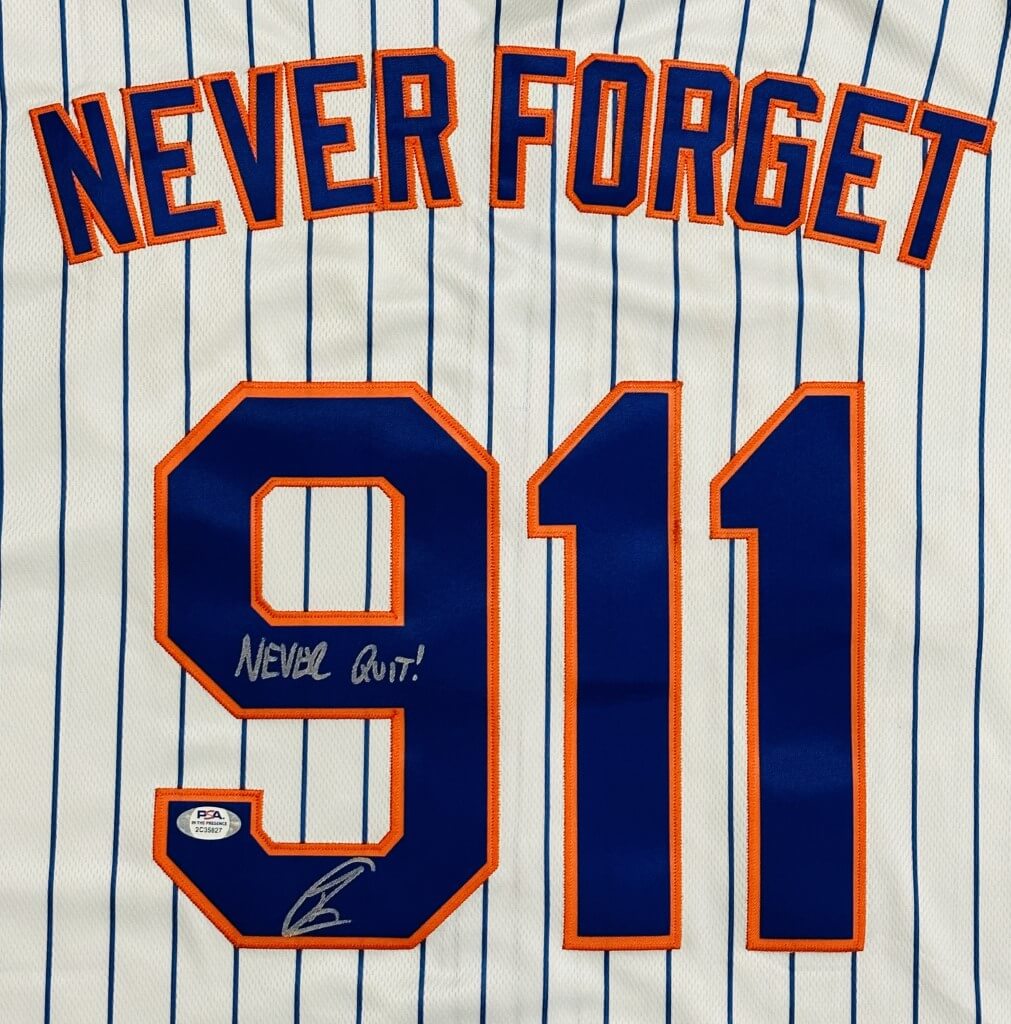 Robert O'Neill Signed New York Mets "Never Forget" 9/11 Jersey
