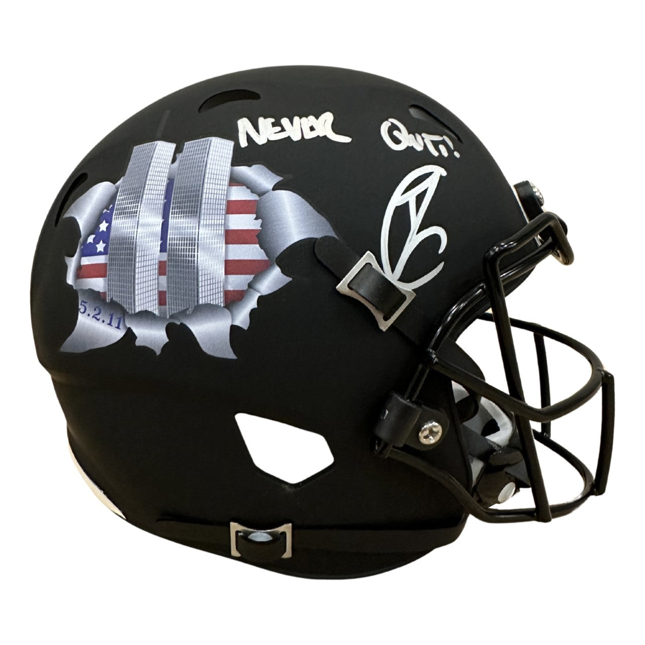 Robert O'Neill Signed "Twin Towers" Tribute Mini Helmet