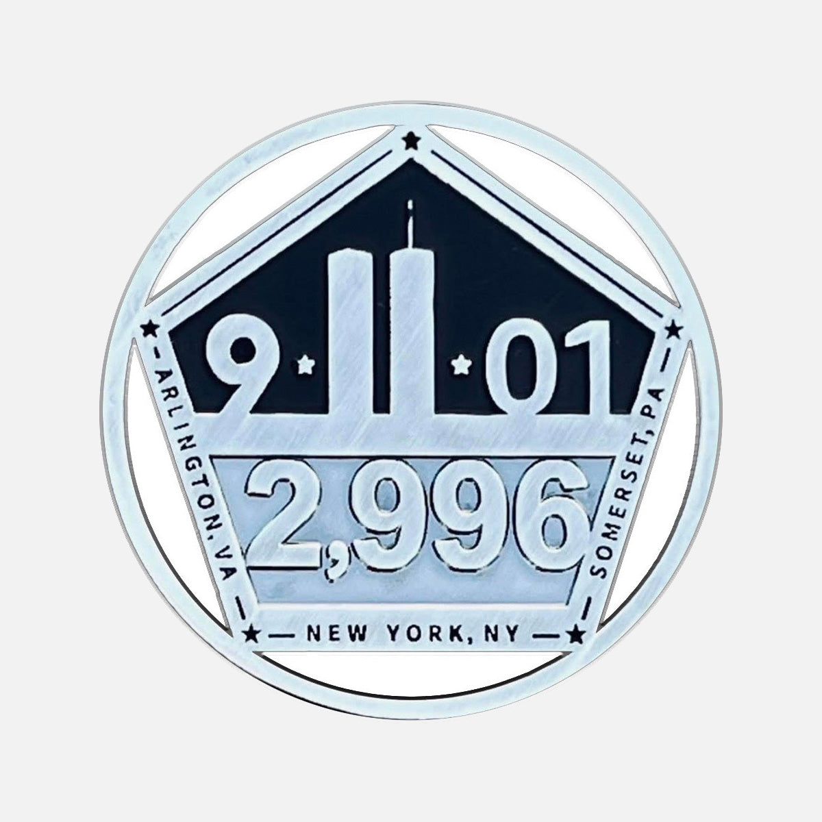 September 11th LE/911 "Lost In Attack" Challenge Coin