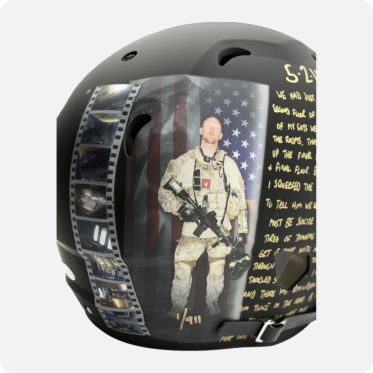 Robert O'Neill Signed Limited Edition /911 "OBL Raid Story" Full Size Authentic Helmet — 14