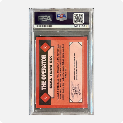 Robert O’Neill Signed Limited Edition /911 Rookie Card (SENSITIVE PARTS OF IMAGE HAVE BEEN TEMPORARILY BLURRED OUT)