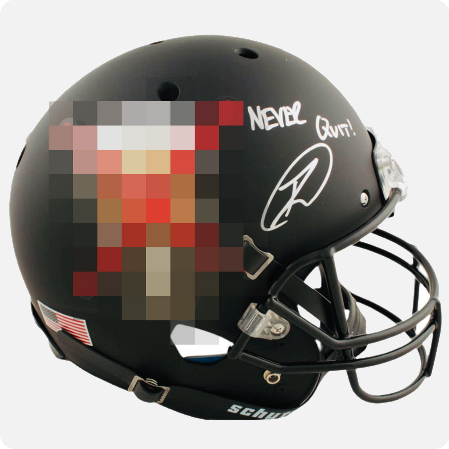 Robert O’Neill Signed “OBL” Mini Helmet (SENSITIVE PARTS OF IMAGE HAVE BEEN TEMPORARILY BLURRED OUT)