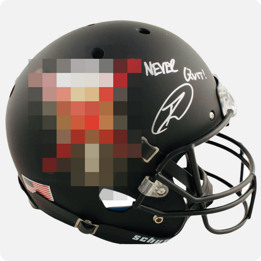 Robert O’Neill Signed “OBL” Mini Helmet (SENSITIVE PARTS OF IMAGE HAVE BEEN TEMPORARILY BLURRED OUT)