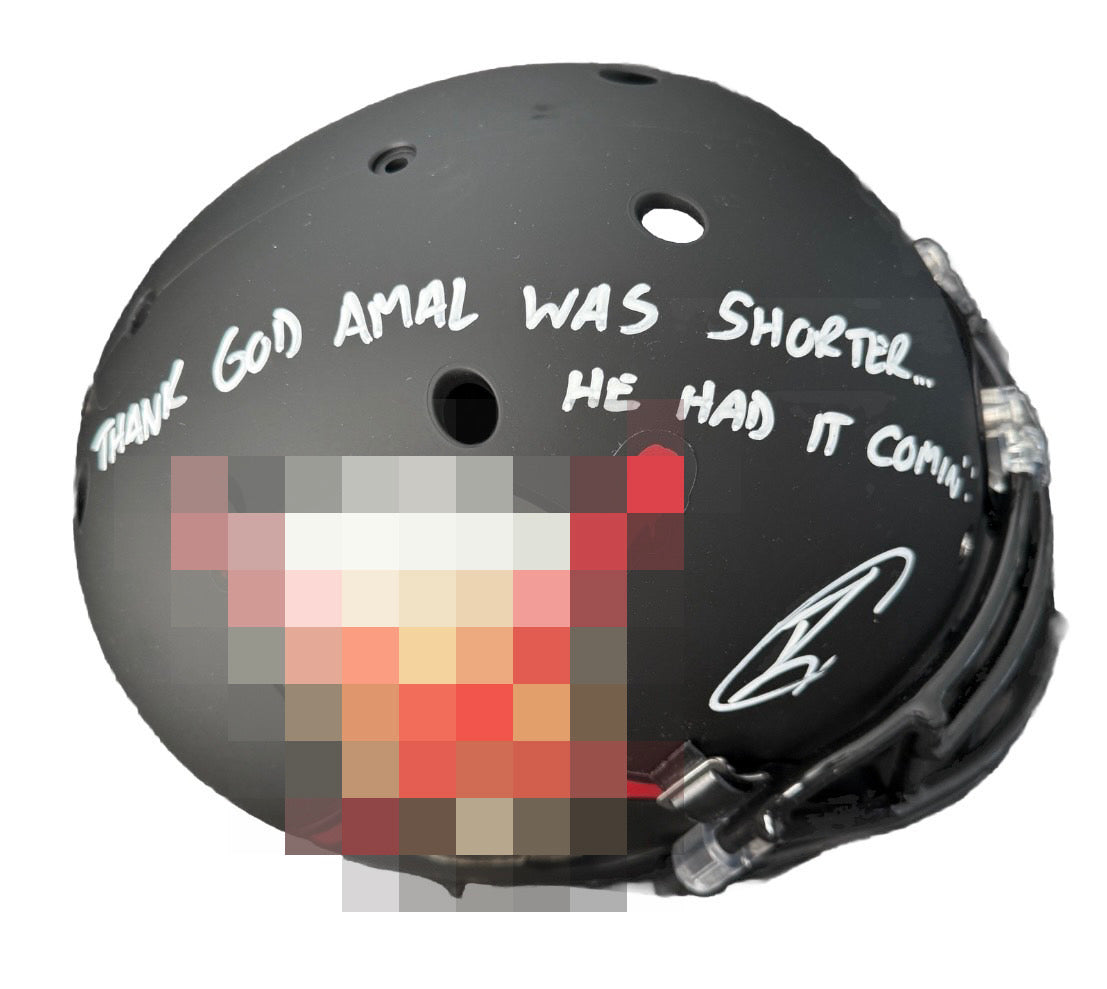 Robert O'Neill Signed 1/1 "OBL" Full Size Helmet w/Extensive Inscription (SENSITIVE PARTS OF IMAGE HAVE BEEN TEMPORARILY BLURRED OUT)