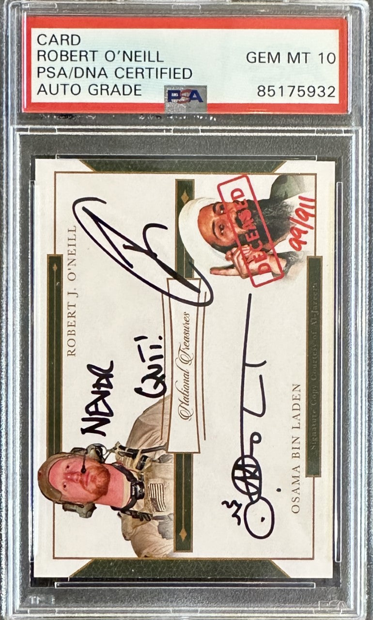Robert O'Neill/OBL Signed Limited Edition /911 National Treasures Dual Card