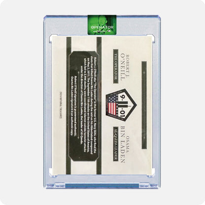 Robert O'Neill/Osama Bin Laden Signed Limited Edition /911 National Treasures Card