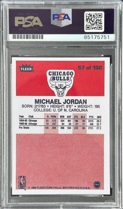 Robert O'Neill Signed 1986 Fleer Michael Jordan Reprint Rookie Card